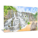 pongour waterfall photography canvas art print PT6484