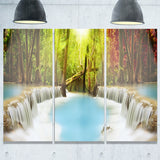 huai mae kamin waterfall photography canvas art print PT6486