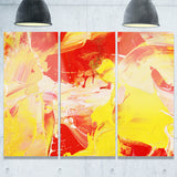 yellow and red abstract art abstract canvas print PT6516