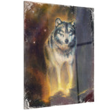 calm wolf illustration animal canvas art print PT6543