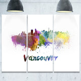vancouver skyline cityscape canvas art print PT6547