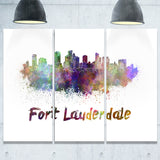 fort lauderdale skyline cityscape canvas artwork print PT6574