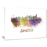 seattle skyline cityscape canvas artwork print PT6596