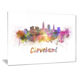 cleveland skyline cityscape canvas artwork print PT6597