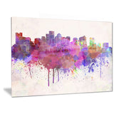 boston skyline cityscape canvas artwork print PT6610