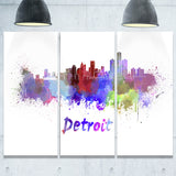 detroit skyline cityscape canvas artwork print PT6611