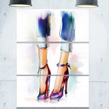 female legs and shoes digital print on canvas PT6672