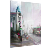 city street cityscape canvas artwork print PT6673