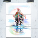 pagoda in vietnam digital canvas art print PT6674