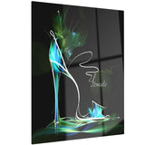green high heel show abstract canvas art print PT6693