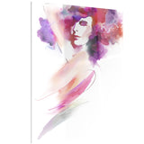 woman with colors digital portrait canvas art print PT6696