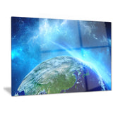 planet earth in universe contemporary canvas art print PT6720
