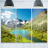 mountain lake with green hills photo canvas art print PT6731