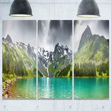 mountain lake panorama photography canvas art print PT6736