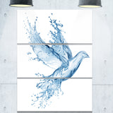 dove from water splashes animal digital canvas art print PT6753