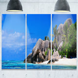 seychelles beach panorama landscape photo canvas print PT6770