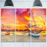 boat at sunset panorama landscape canvas art print PT6773