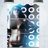 hot woman in sunglasses sensual digital canvas art print PT6774