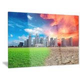 global warming digital landscape canvas art print PT6780