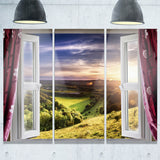 window view landscape contemporary canvas art print PT6786