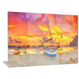boat at sunset panorama landscape canvas print PT6793