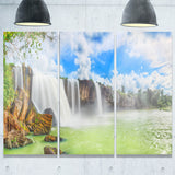dry nur waterfall landscape photo canvas art print PT6794