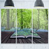 open book to green forest – digital landscape canvas print PT6821