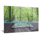 open book to green forest – digital landscape canvas print PT6821