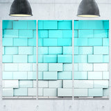 blue mosaic cubes contemporary artwork PT6828