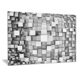 black and grey cubes contemporary canvas art print PT6830