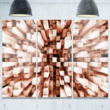 reflective checkered cube contemporary art print PT6832