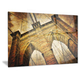 vintage brooklyn bridge contemporary canvas art print PT6850