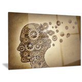 mechanical brain contemporary art canvas print PT6852