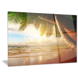 caribbean beach sunrise landscape photo canvas art print PT6917