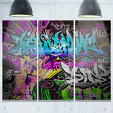 graffiti wall urban art abstract street art canvas print PT6931