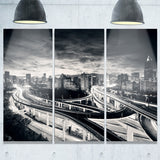 dark shanghai city cityscape photography canvas print PT6935