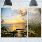 sunset sea view from terrace photo canvas art print PT6982