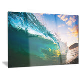 ocean wave at sunset photography canvas print PT6989
