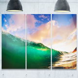 waves under cloudy sky seascape canvas art print PT6994