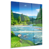 blue mountain river photography canvas print PT7004