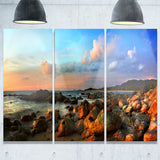 colorful tropical sunset photo canvas print PT7014