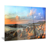 colorful tropical sunset photo canvas print PT7014