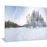 winter field landscape photo canvas art print PT7019