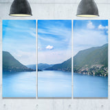 blue como lake landscape photo canvas art print PT7060