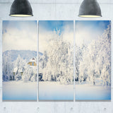 white winter mountain landscape photo canvas print PT7061