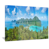 tropical island panorama photo canvas art print PT7082