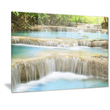 blue erawan waterfall landscape photo canvas art print PT7097