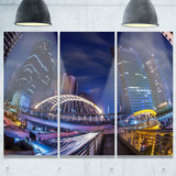 modern bridge cityscape photography canvas print PT7110