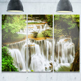 green huymea kamin waterfall photo canvas print PT7126