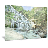 maeyar waterfall in rain landscape photo canvas print PT7130